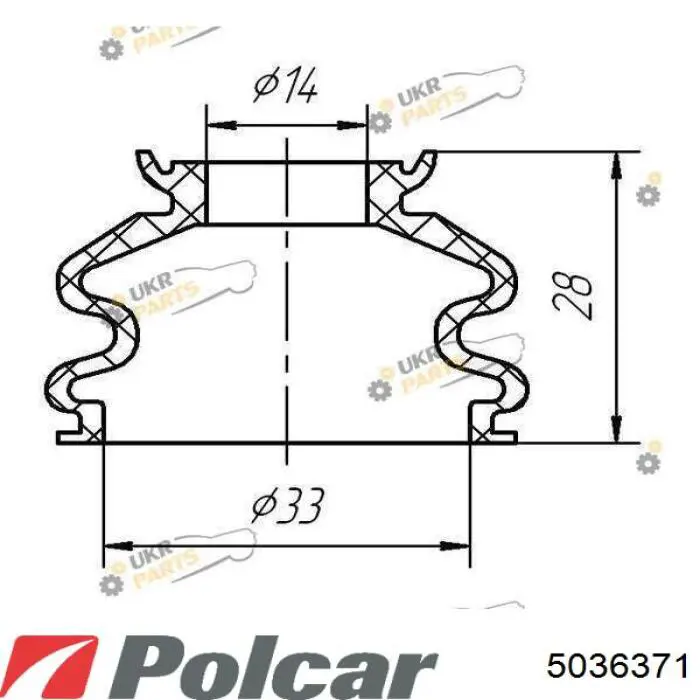 5036371 Polcar Рычаг передней подвески верхний левый