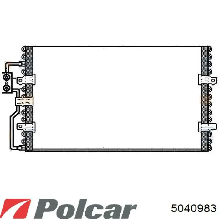 5040983 Polcar Клык заднего бампера правый