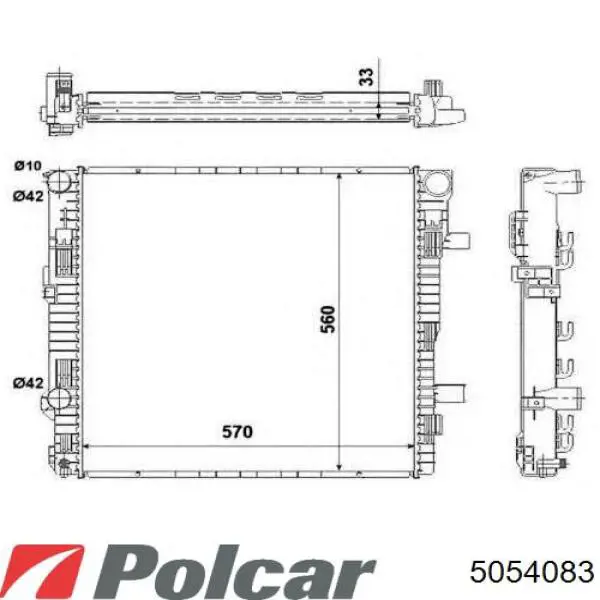 5054083 Polcar Радиатор основной