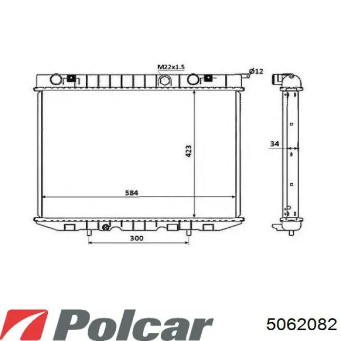 Радиатор 5062082 Polcar