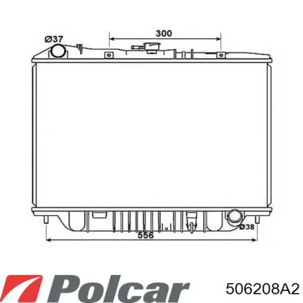 506208A2 Polcar Радиатор основной