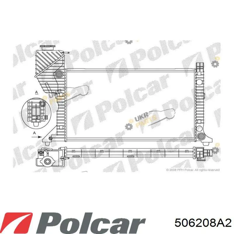 Радиатор 506208A2 Polcar