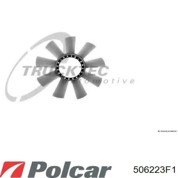 506223F1 Polcar Крыльчатка радиатора охлаждения