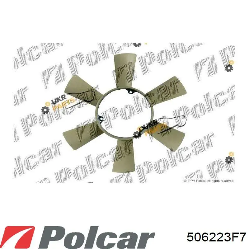 Вентилятор (крыльчатка) радиатора охлаждения Polcar 506223F7