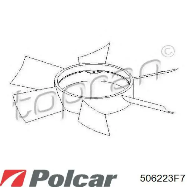 Крыльчатка радиатора охлаждения 506223F7 Polcar