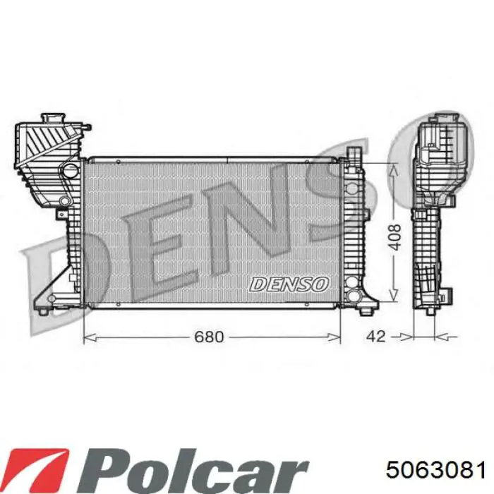 Купить 5063081 Polcar Радиатор водяной