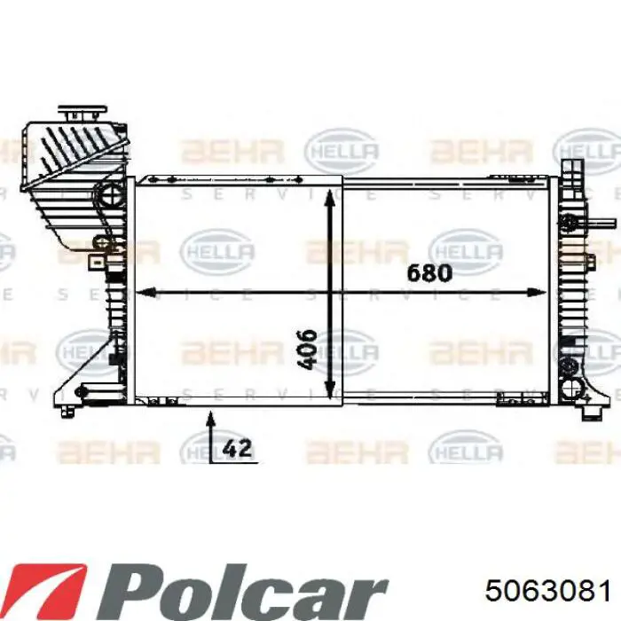 Радиатор 5063081 Polcar