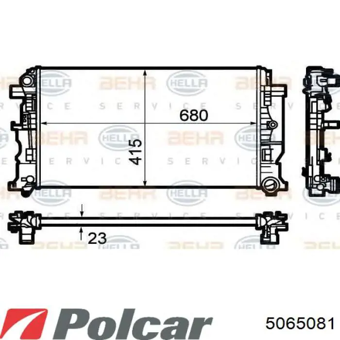 Купить PL412670 Koyorad Радиатор водяной