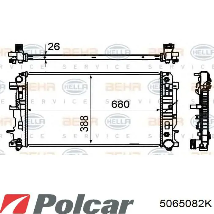 Радиатор 5065082K Polcar