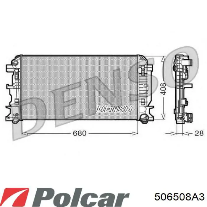 Радиатор 506508A3 Polcar