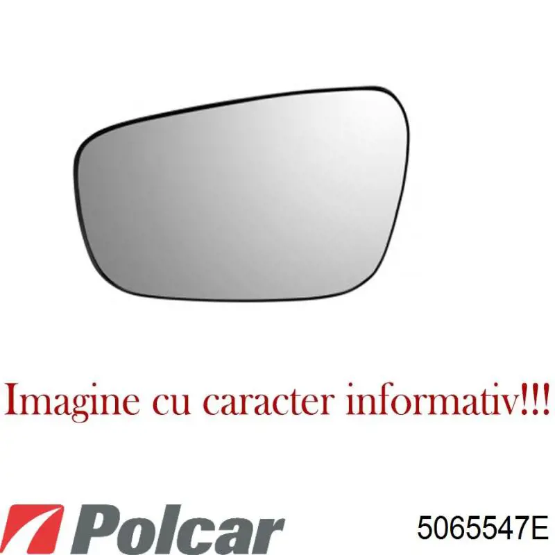 5065547E Polcar зеркальный элемент зеркала заднего вида левого