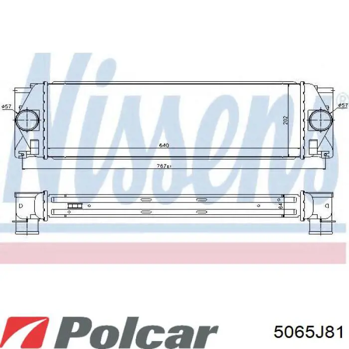 5065J81 Polcar Охладитель наддувочного воздуха