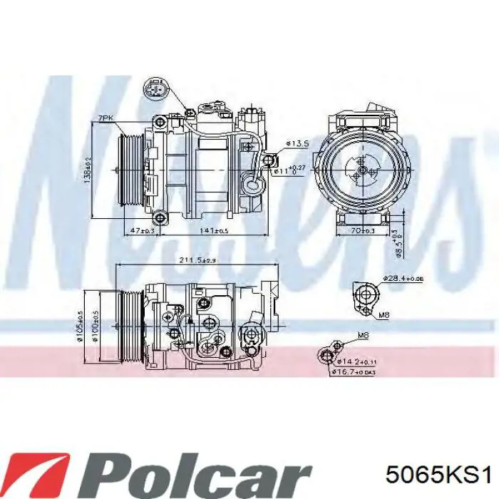 5065KS-1 Polcar компрессор кондиционера
