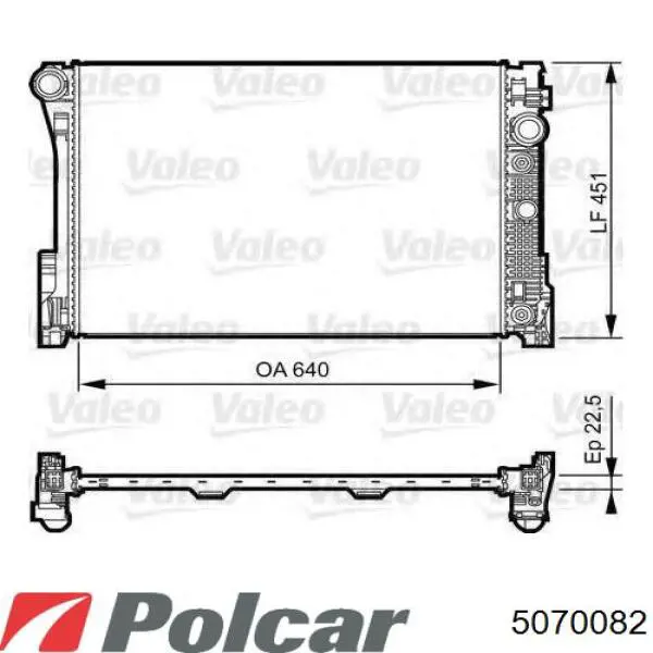 5070082 Polcar Радиатор основной