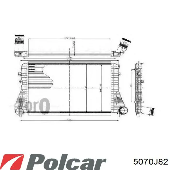 Система охлаждения наддувочного воздуха Polcar 5070J82 цена, от 76.21 USD