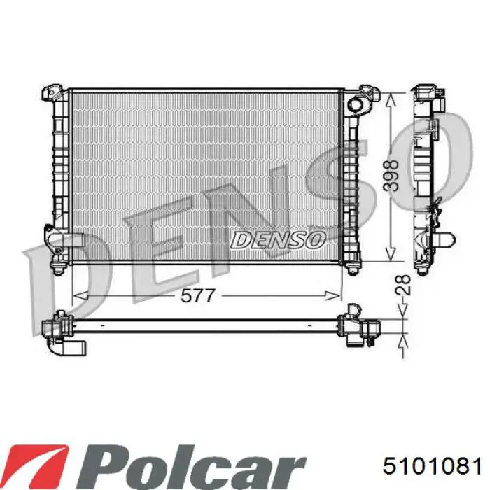 Радиатор 5101081 Polcar