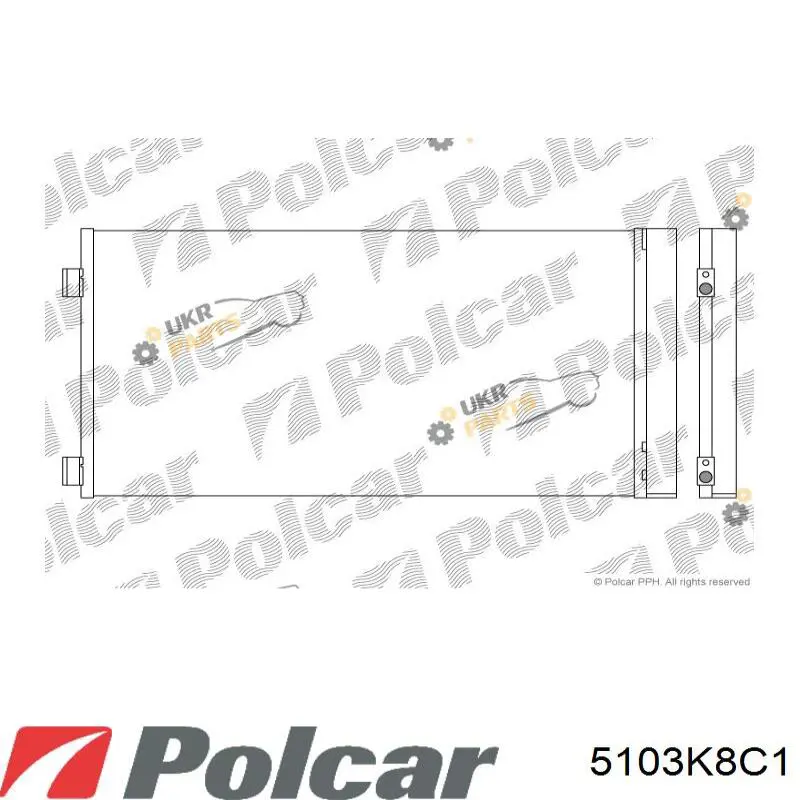 Конденсатор кондиционера Polcar 5103K8C1 цена, от 53.25 USD