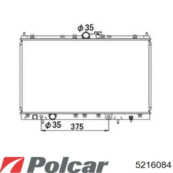 Радиатор охлаждения двигателя Polcar 5216084 цена, от 66.35 USD