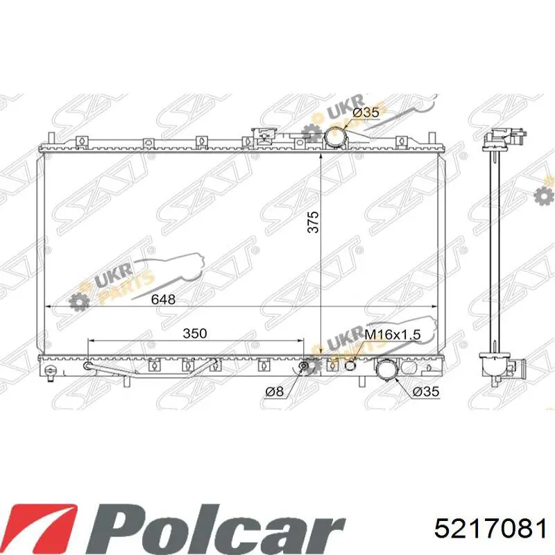 Радиатор охлаждения Mitsubishi MB660562