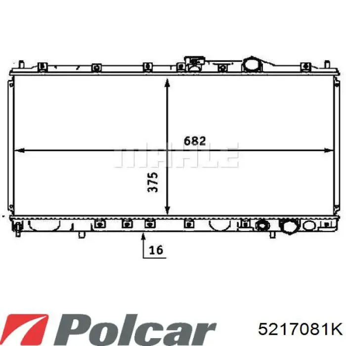 5221086 Polcar Радиатор основной