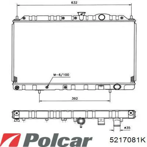 Радиатор 5221086 Polcar