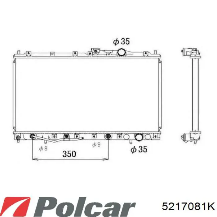 Радиатор охлаждения Polcar 5221086