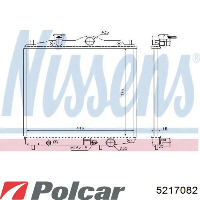 Радиатор 5217082 Polcar