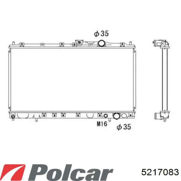 Радиатор 5217083 Polcar