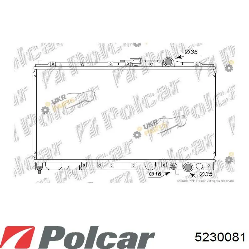 Купить 5230081 Polcar Радиатор водяной