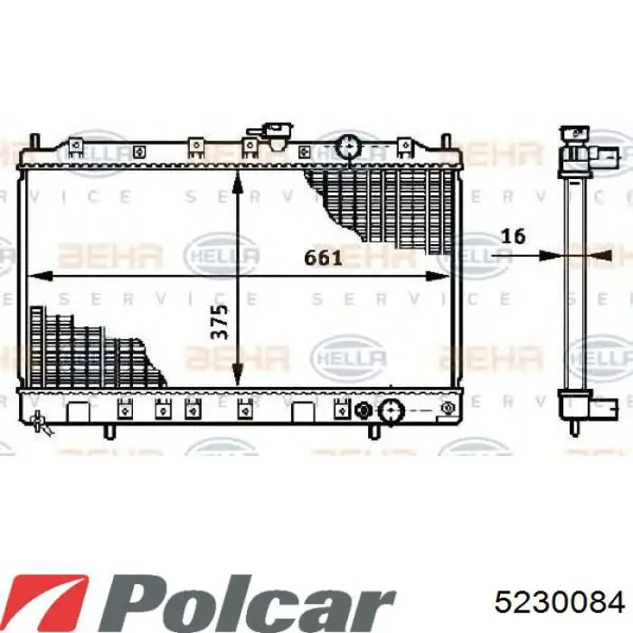 Радиатор 5230084 Polcar