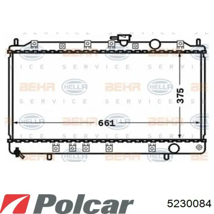 Купить 5230084 Polcar Радиатор водяной