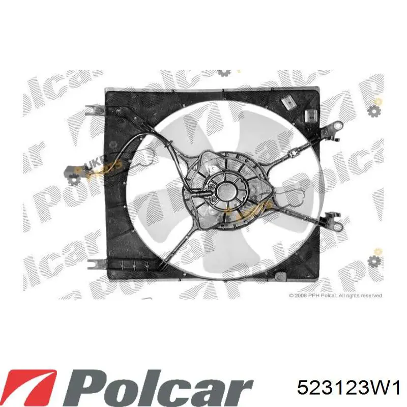 Диффузор вентилятора в сборе с мотором и крыльчаткой 523123W1 Polcar