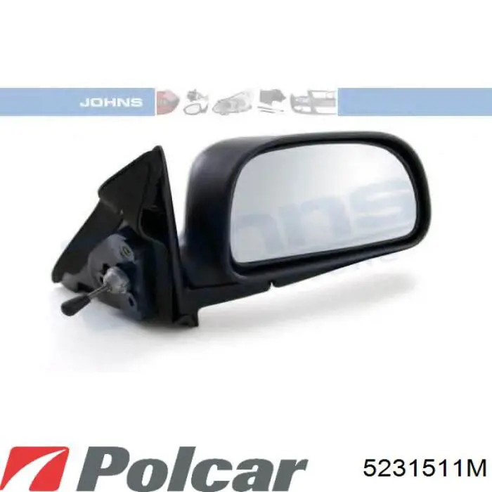 Левое боковое зеркало на Mitsubishi Lancer VI CJ, CP