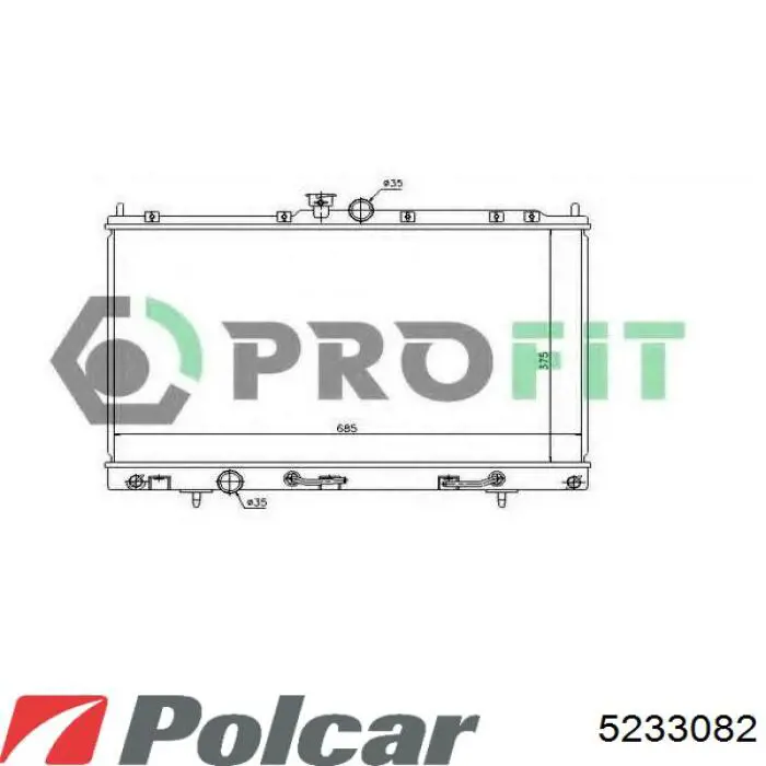 Радиатор 5233082 Polcar