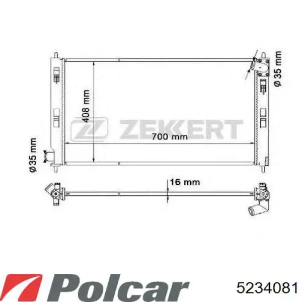 5234081 Polcar радиатор