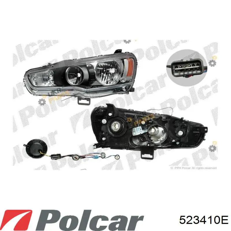 Фара правая 523410E Polcar