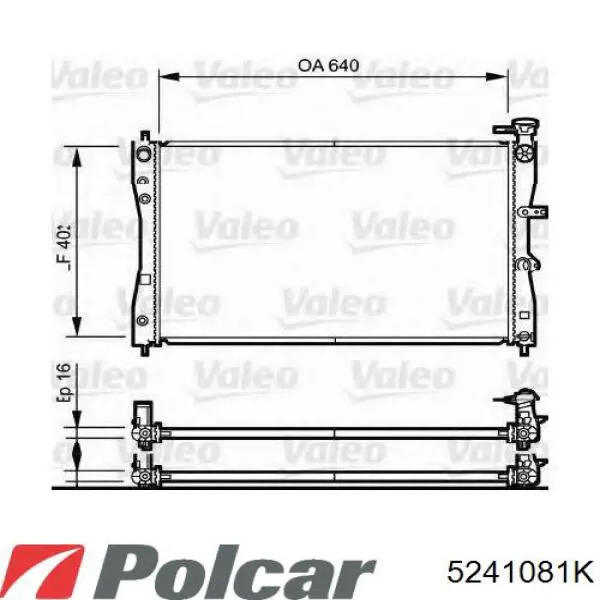 5241081K Polcar радиатор