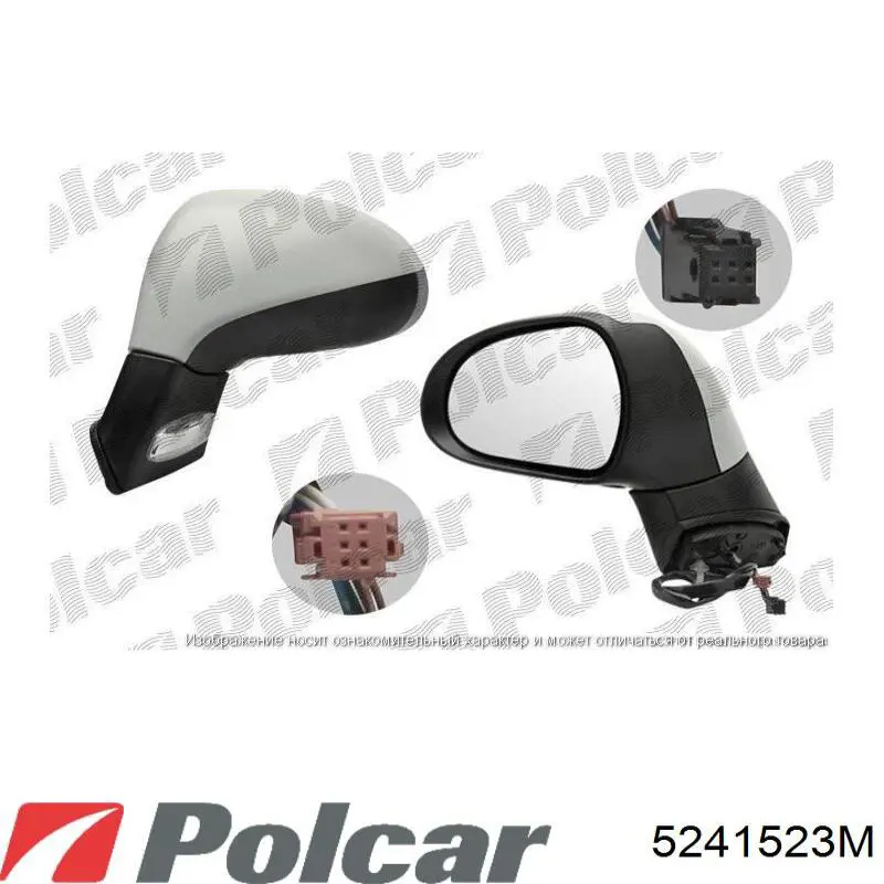 Наружное зеркало правое Polcar 5241523M цена, от 71.59 USD