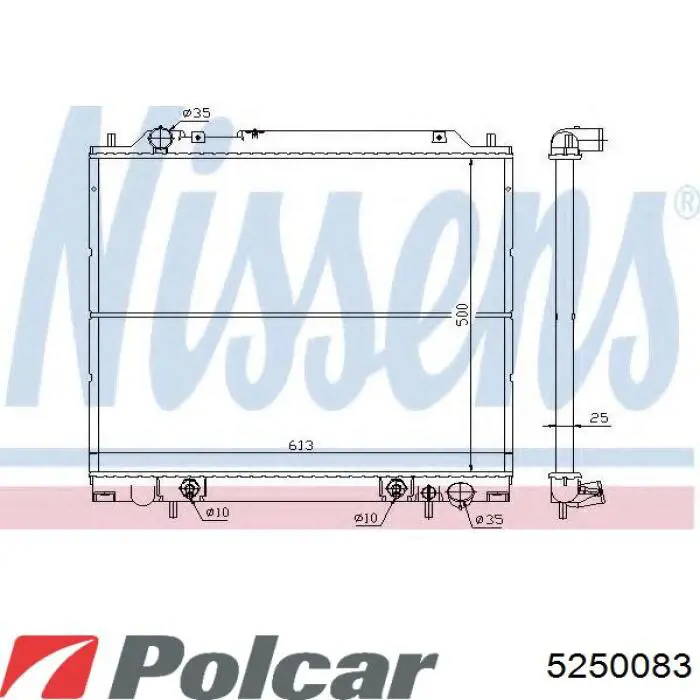 Радиатор MR126106 Market (OEM)