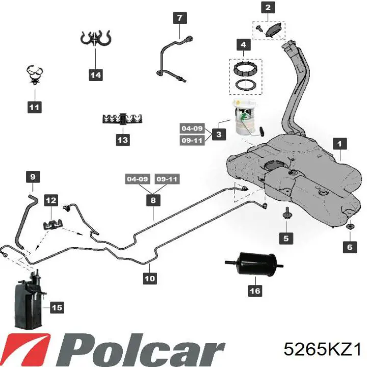 Купить 5265KZ1 Polcar Клапан TRV кондиционера