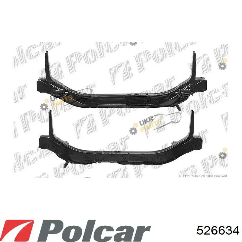 526634 Polcar суппорт радиатора нижний (монтажная панель крепления фар)