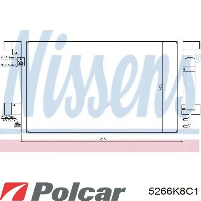 Купить 5266K8C1 Polcar Радиатор системы охлаждения кондиционера