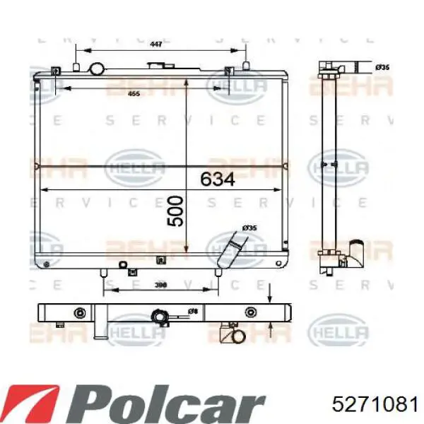 Радиатор охлаждения Denso DRM45016