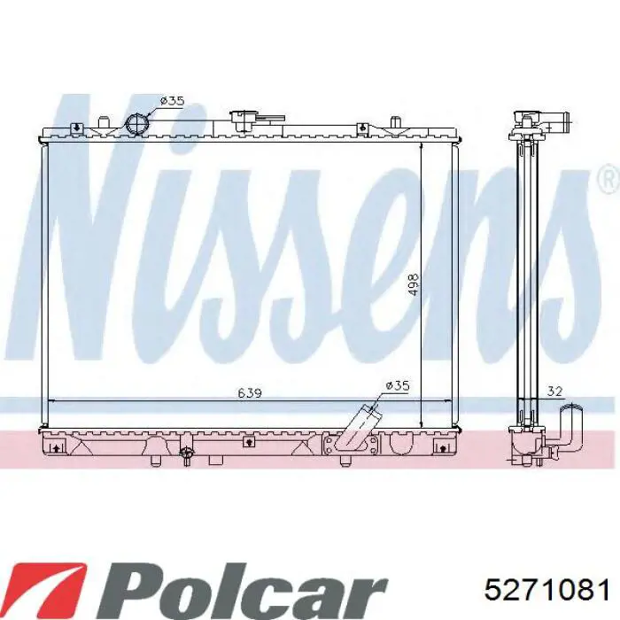 Купить MR258669 Mitsubishi Радиатор водяной