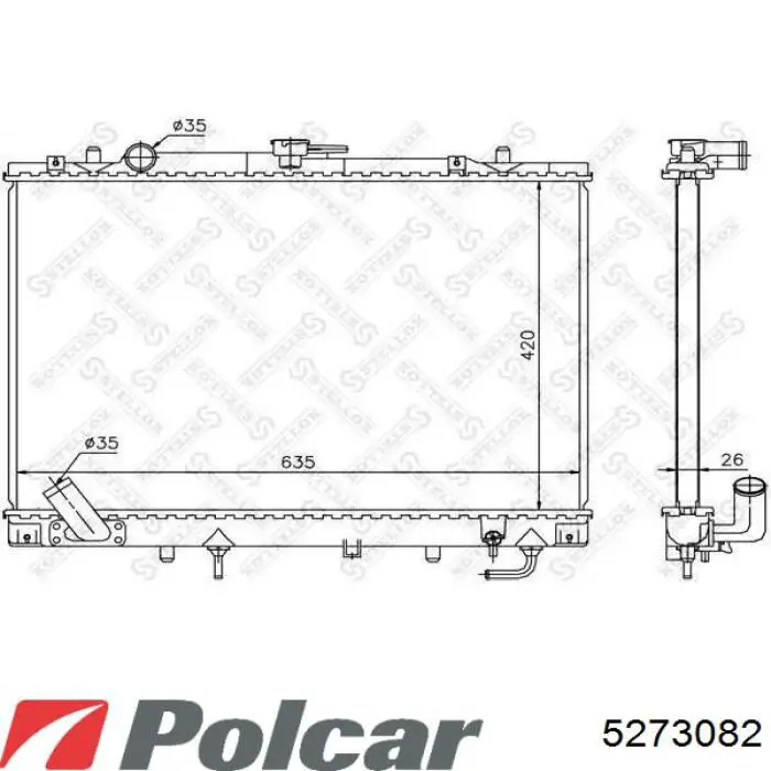 Радиатор 5273082 Polcar