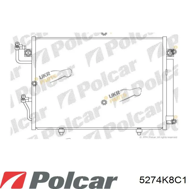 Радиатор кондиционера 5274K8C1 Polcar