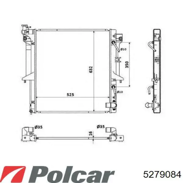 Радиатор 5279084 Polcar