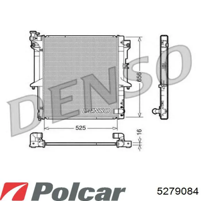 5279084 Polcar Radiador de esfriamento de motor