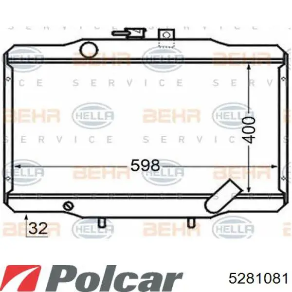 5281081 Polcar Радиатор основной