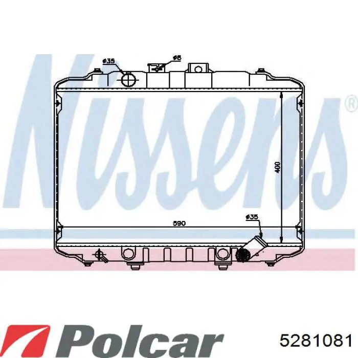 Радиатор охлаждения двигателя Polcar 5281081 цена, от 78.34 USD